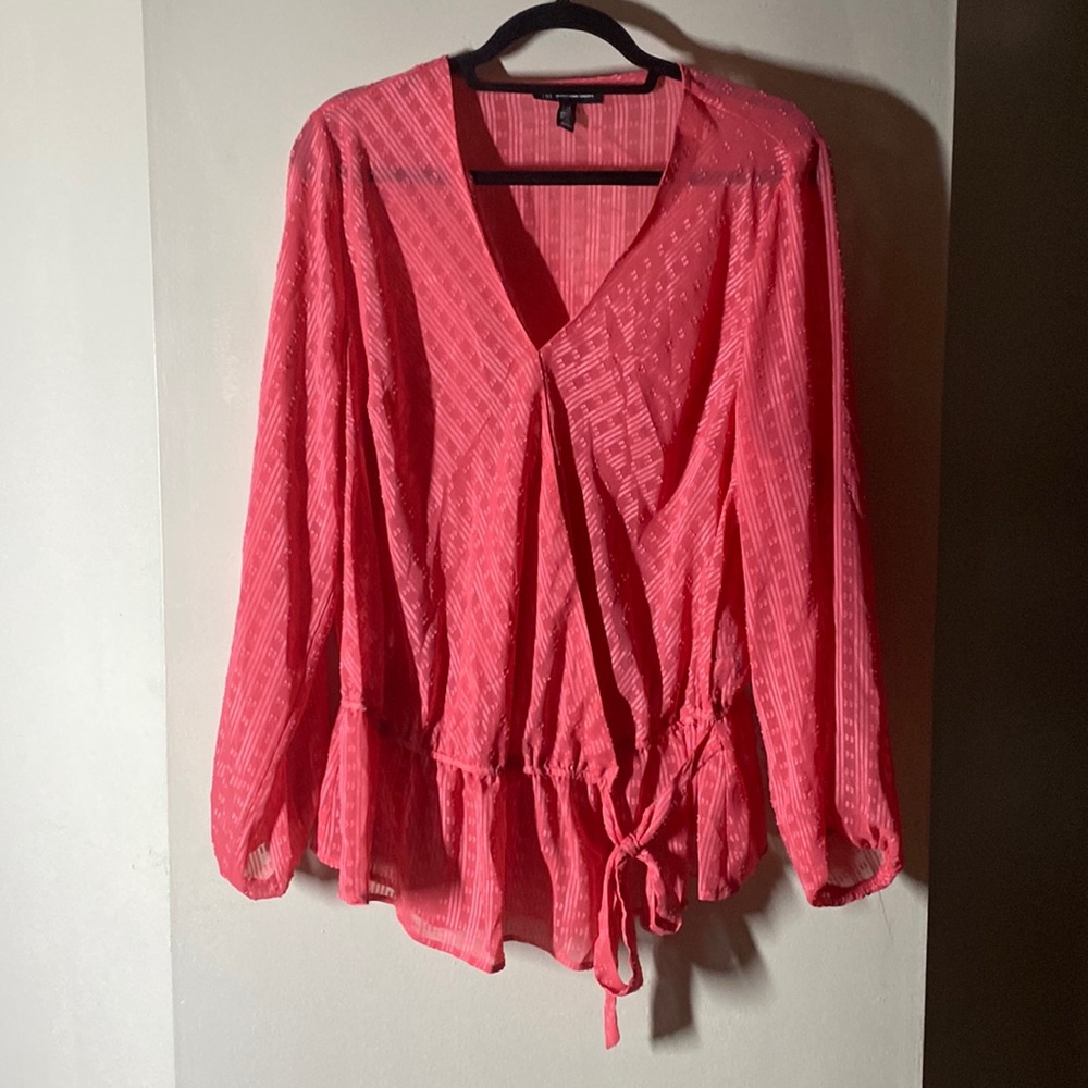 Pink Tie Blouse